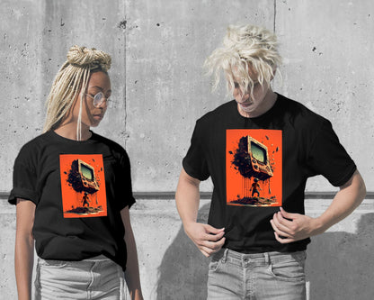 T-Shirt-ILLUSTRATION GAMER BOY ORANGE - @RAMRAMCLUB-wow.fan