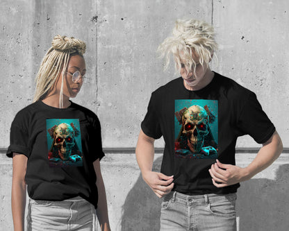 T-Shirt-ILLUSTRATION SKULL HEAD GAMER - @RAMRAMCLUB-wow.fan