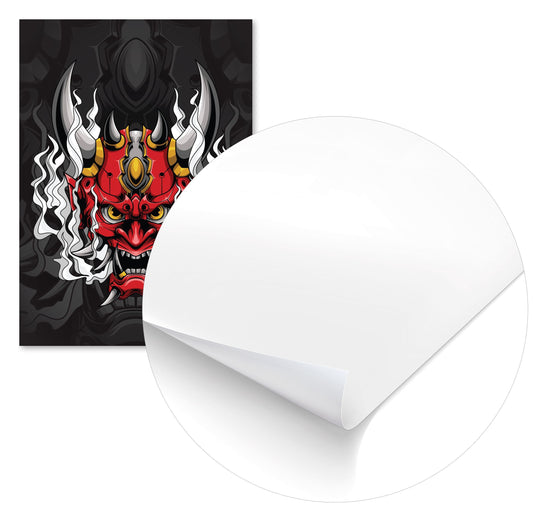 Japanese Poster Oni Mask - @PowerUpDesign