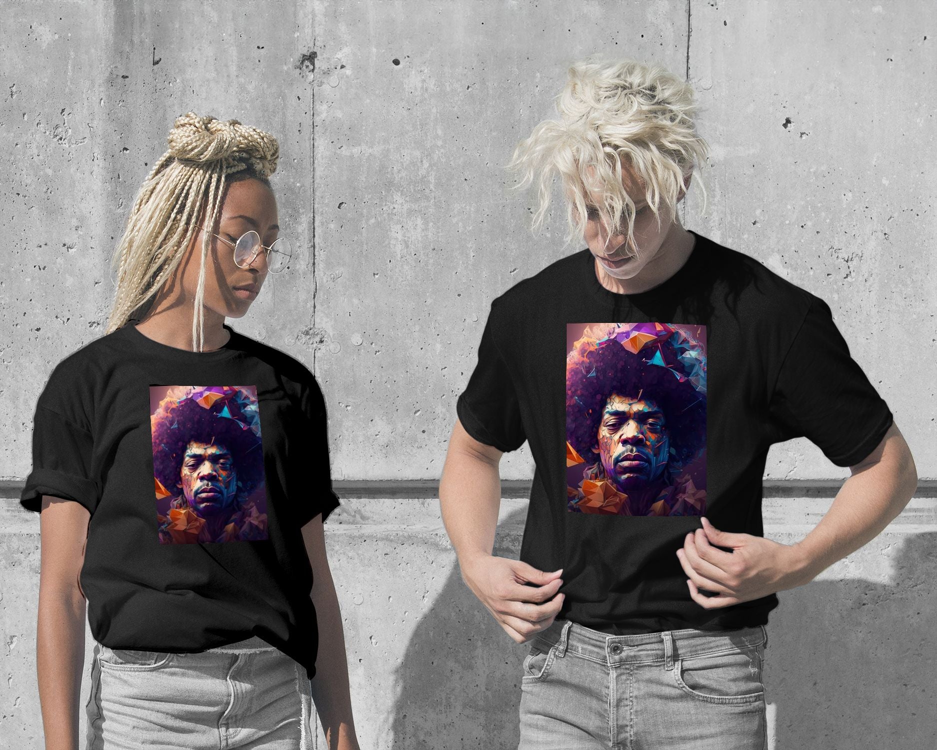 T-Shirt-Jimi Hendrix Low poly - @WpapArtist-wow.fan