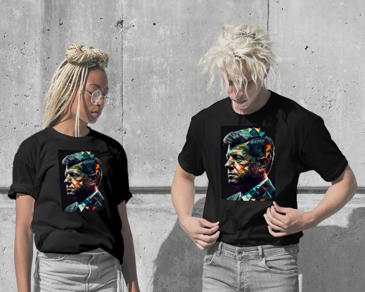 T-Shirt-John F. Kennedy Low Poly - @WpapArtist-wow.fan