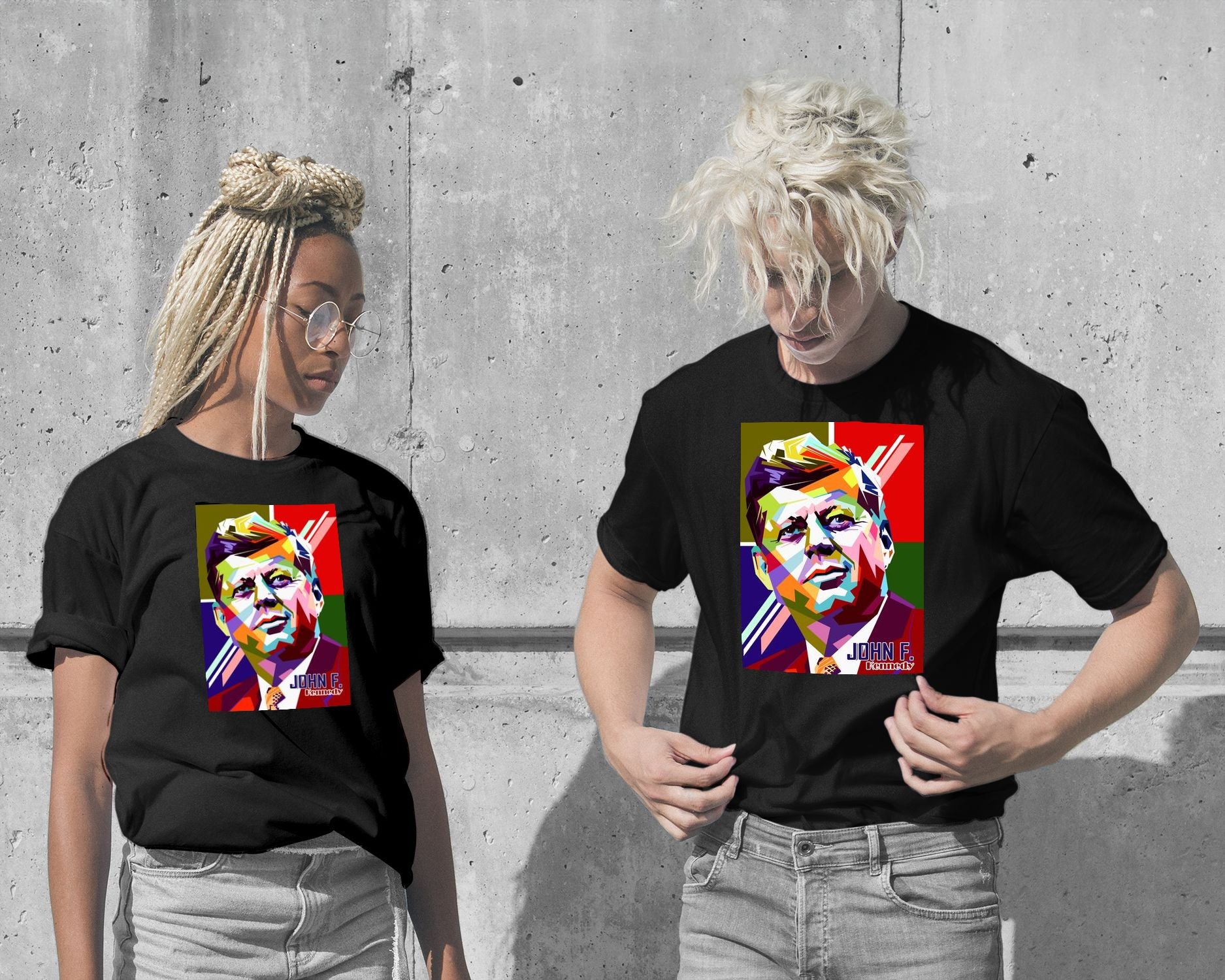 T-Shirt-John F. Kennedy pop art - @GhostArt-wow.fan