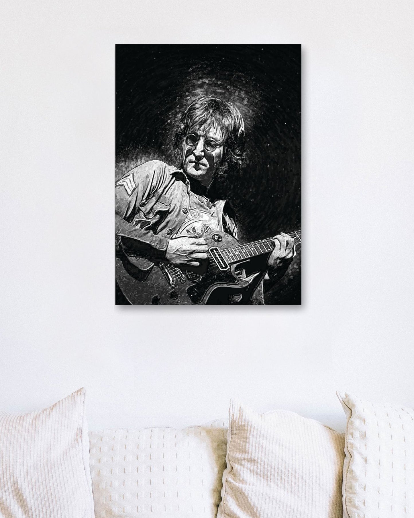 John Lennon Black White - @Masahiro_art