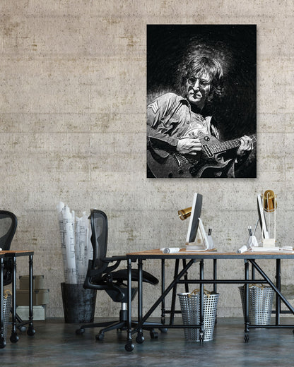 John Lennon Black White - @Masahiro_art