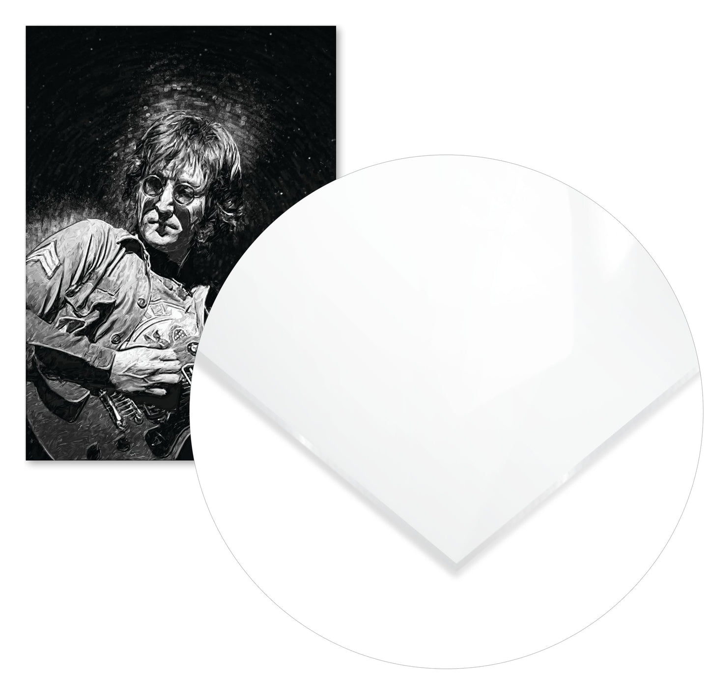 John Lennon Black White - @Masahiro_art