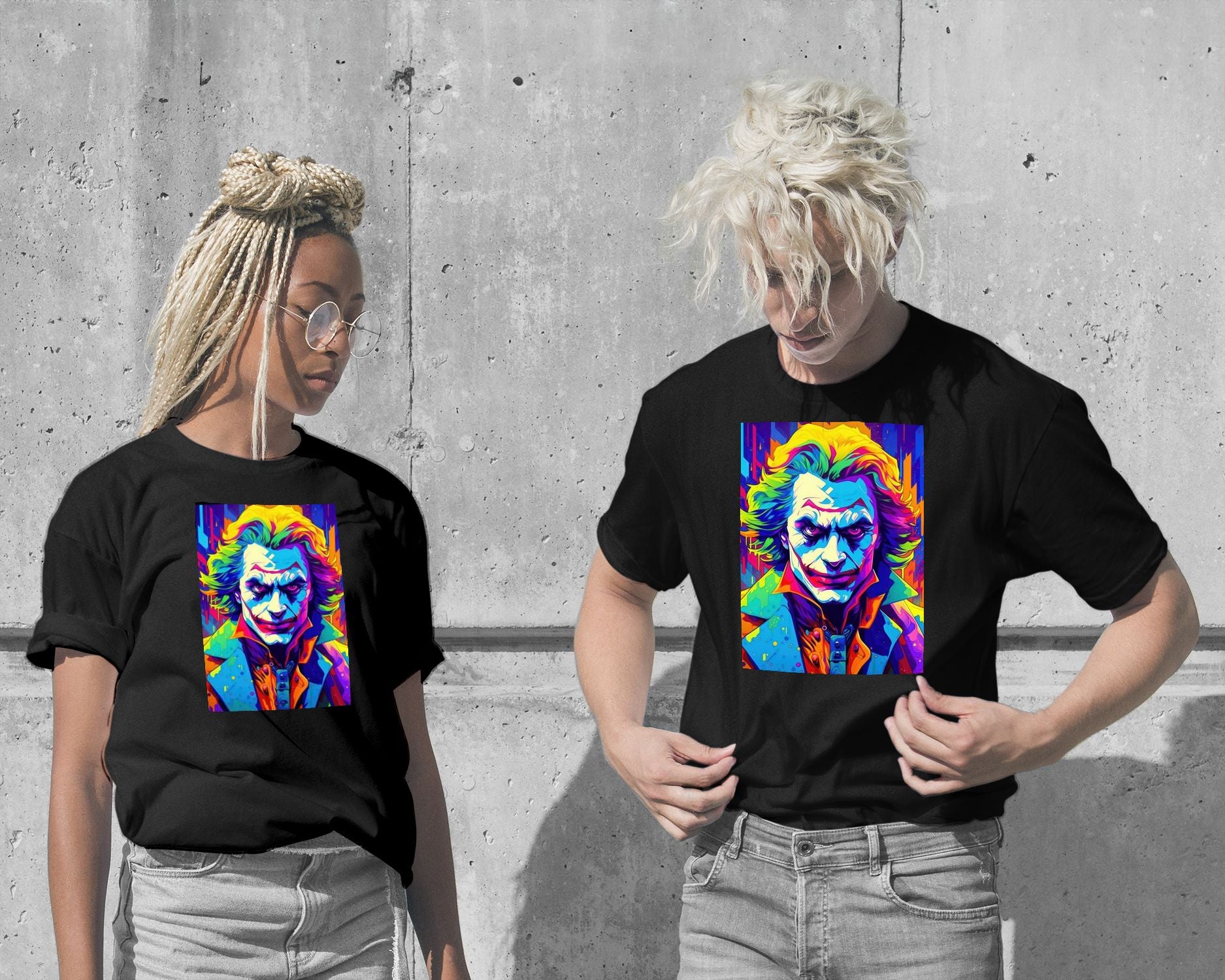 T-Shirt-Joker face - @Mobilunik-wow.fan