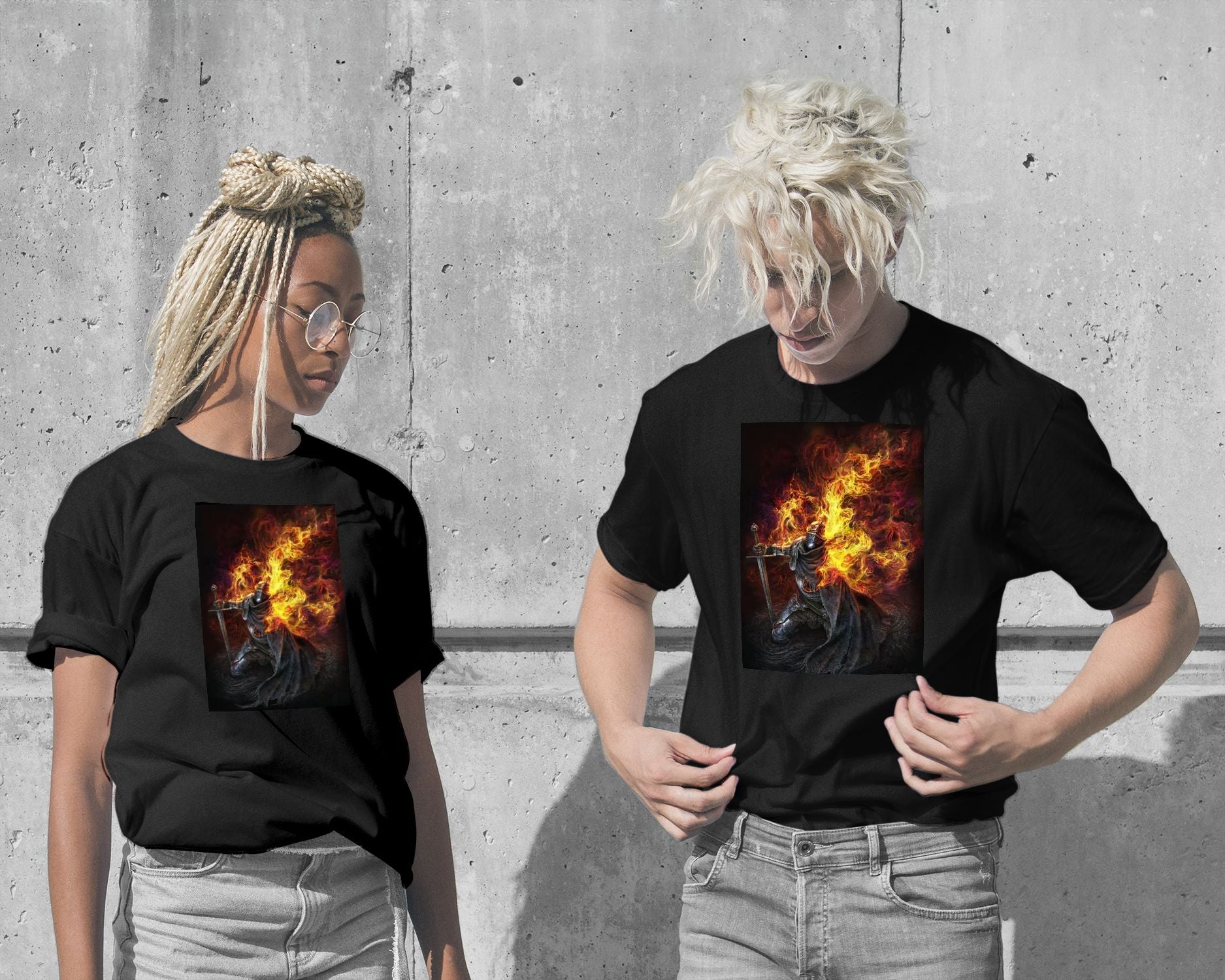 T-Shirt-Knight in Flames - @Sagitarius-wow.fan
