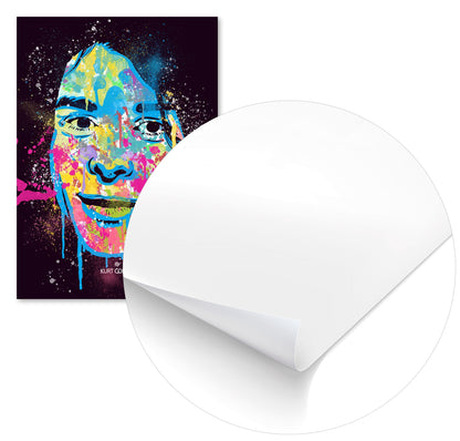 KURT COBAIN NIRVANA ABSTRACT PAINTING - @RAMRAMCLUB