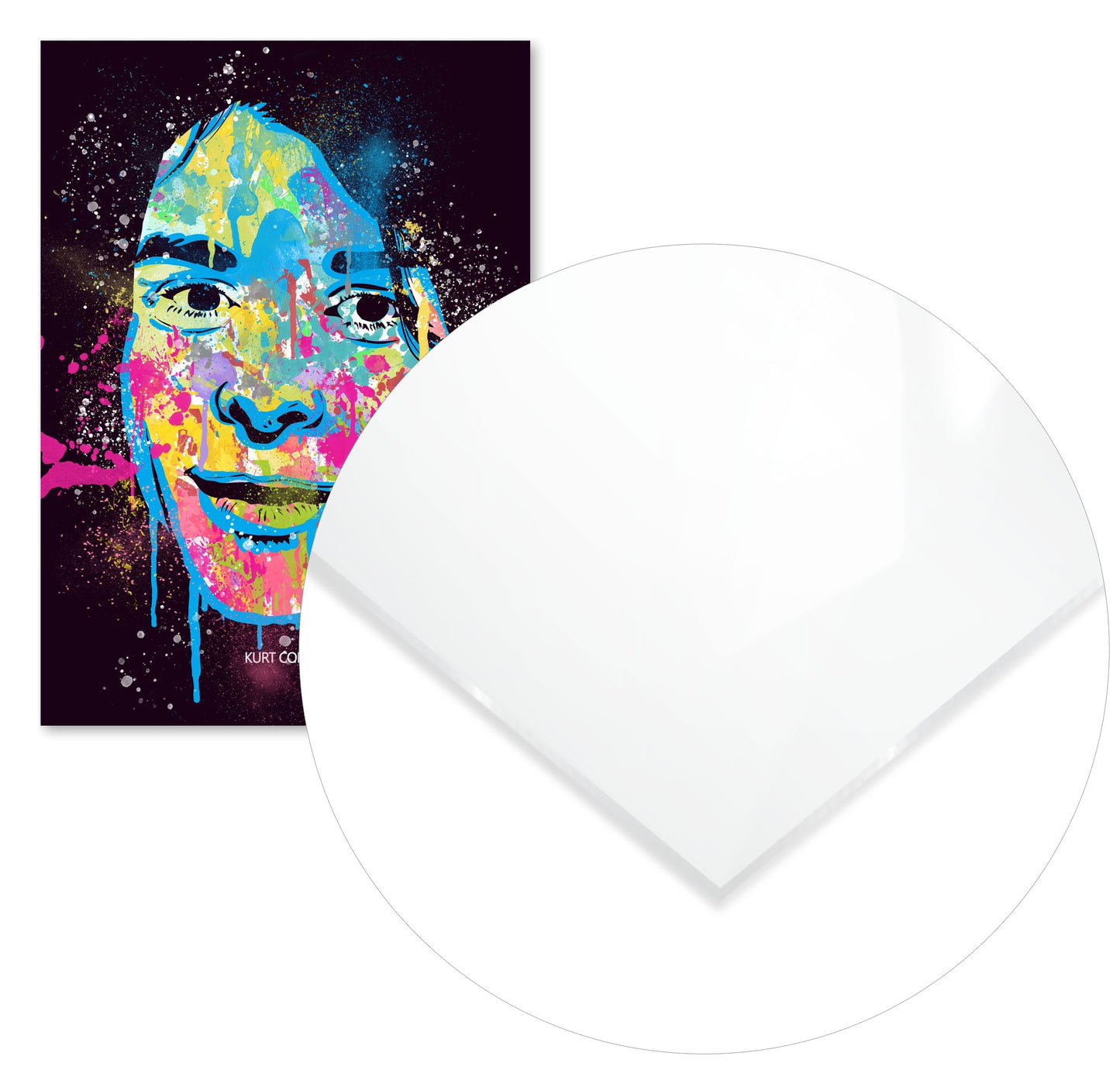 KURT COBAIN NIRVANA ABSTRACT PAINTING - @RAMRAMCLUB