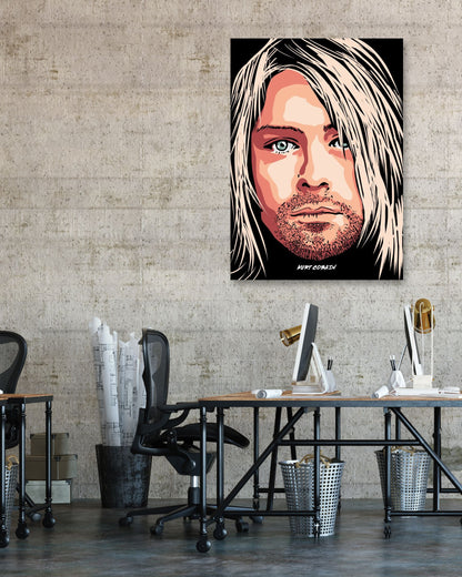 KURT COBAIN NIRVANA VECTOR ILLUSTRATION - @RAMRAMCLUB