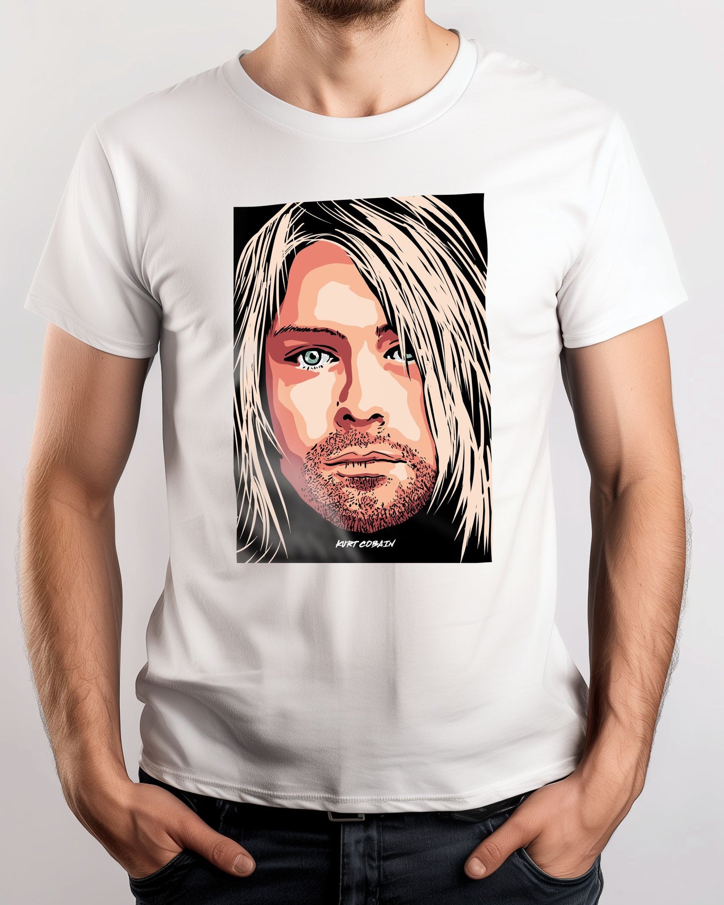 KURT COBAIN NIRVANA VECTOR ILLUSTRATION - @RAMRAMCLUB