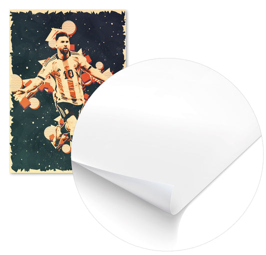Leo Messi Celebration Vintage Art - @ColorizeStudio