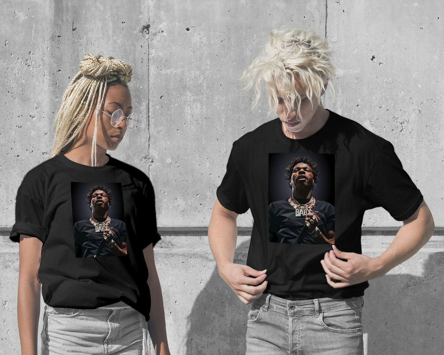 T-Shirt-lil baby fan art - @Artnesia-wow.fan