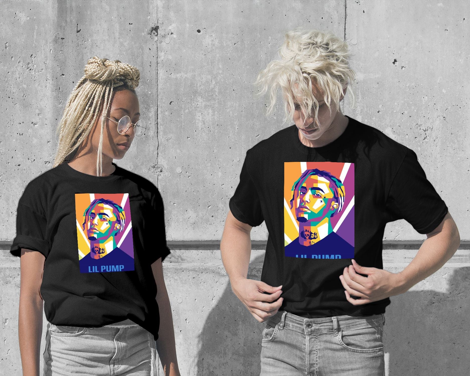 T-Shirt-Lil Pump WPAP - @WpapArtist-wow.fan