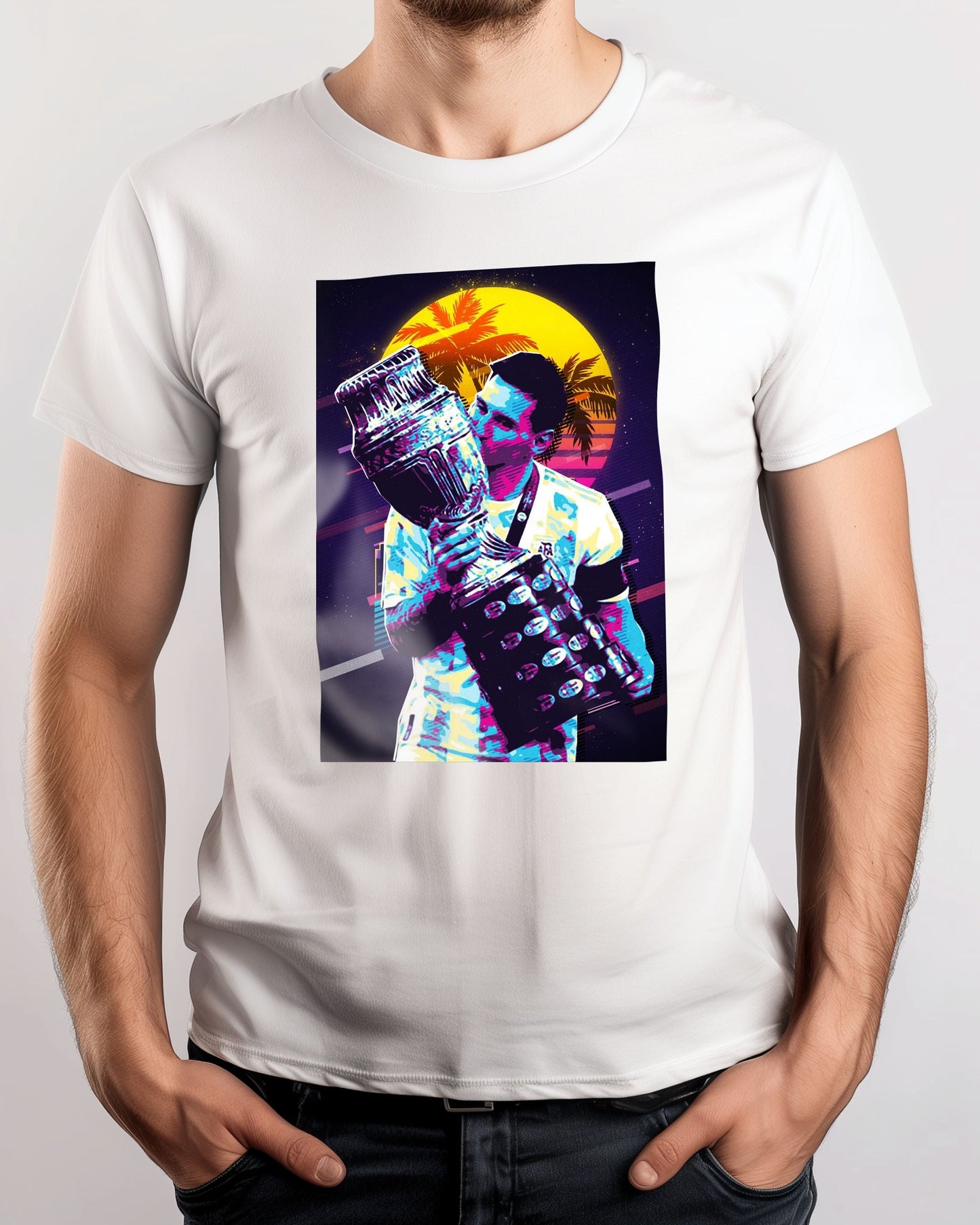 Tee Lionel Messi Retro Art Illustration - @ColorizeStudio
