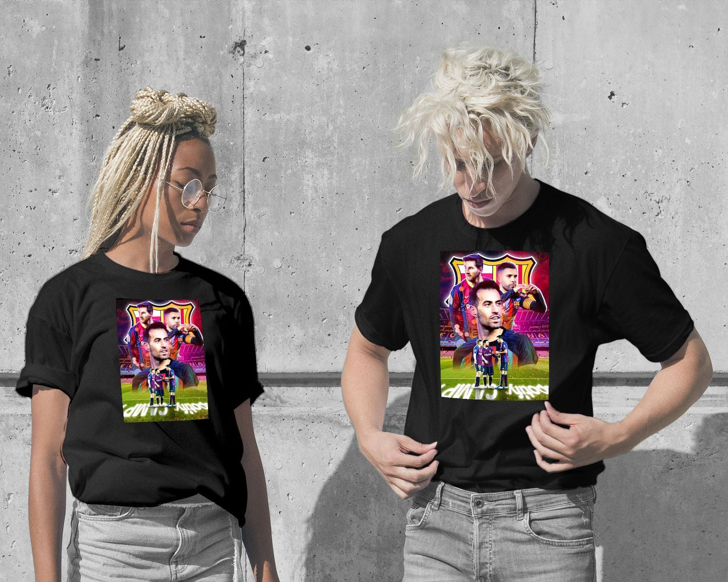 Tee Lionel Messi Sergio Busquets Jordi Alba Barcelona Legend - @ColorizeStudio