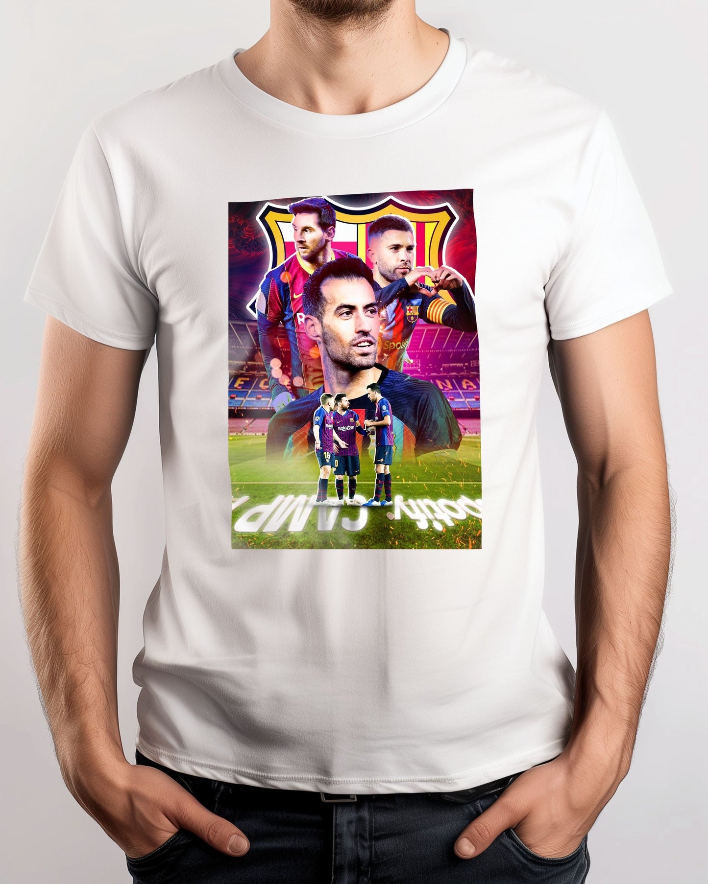 Tee Lionel Messi Sergio Busquets Jordi Alba Barcelona Legend - @ColorizeStudio