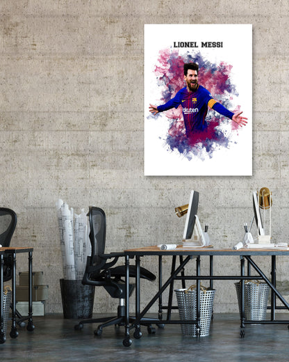 Lionel Messi Watercolor 1 - @JeffNugroho