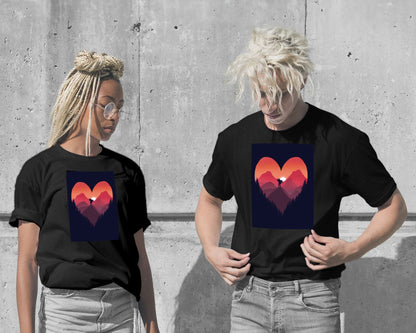 T-Shirt-Love sunset and silhoutte - @elzart-wow.fan