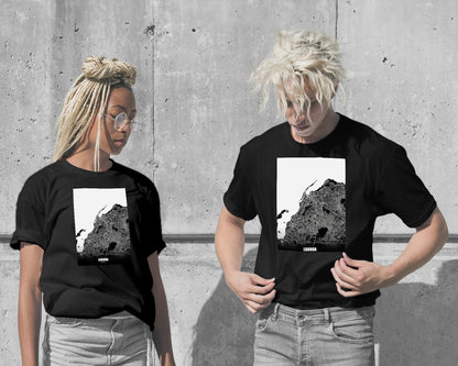 T-Shirt-Luanda Angola Dark Negative Maps - @ZakeDjelevic-wow.fan