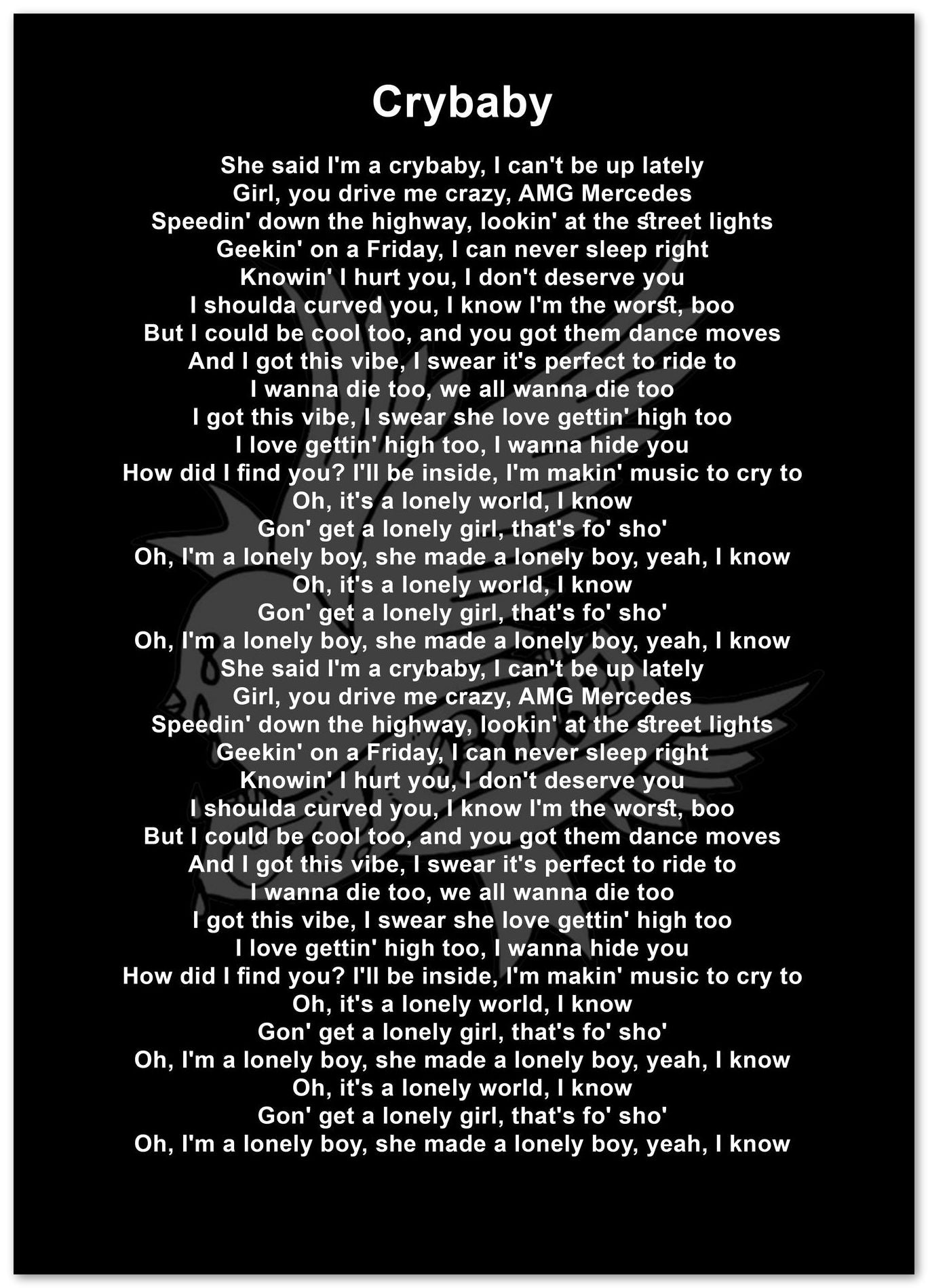 Lyric Song Lil Peep - @LegendArt