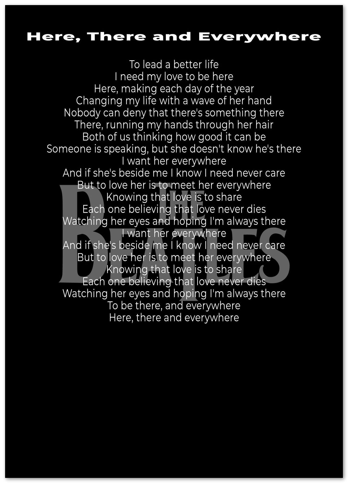Lyric Song The Beatles - @LegendArt