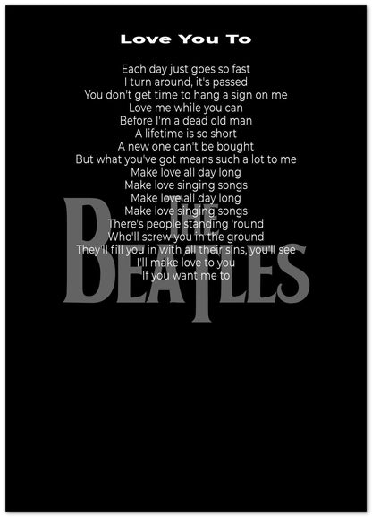 Lyric Song The Beatles - @LegendArt