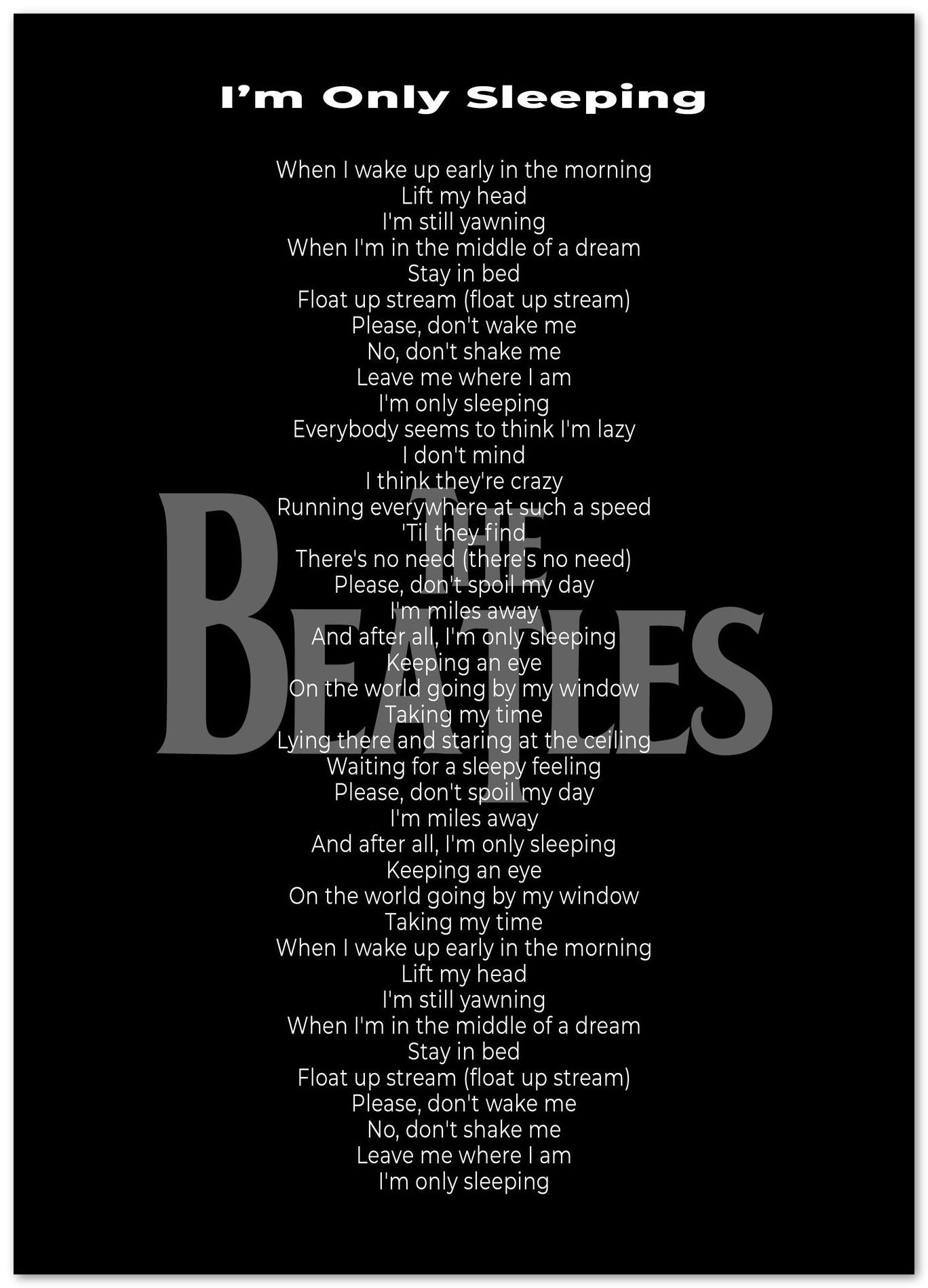 Lyric Song The Beatles - @LegendArt