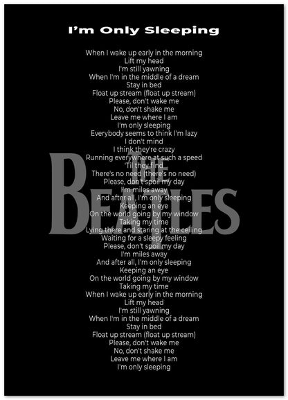 Lyric Song The Beatles - @LegendArt