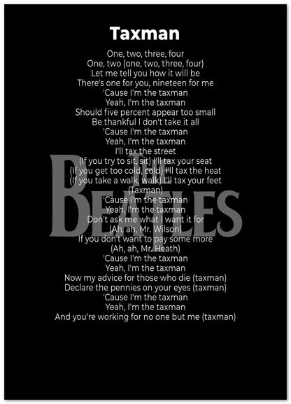 Lyric Song The Beatles - @LegendArt