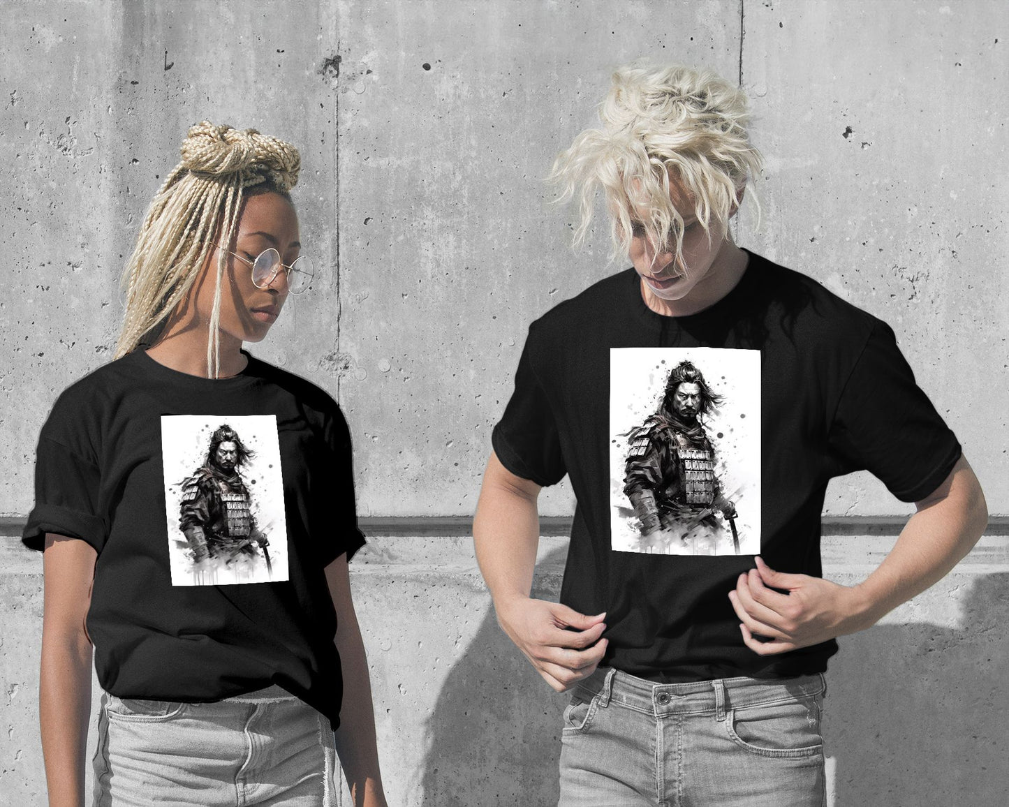 T-Shirt-Male Samurai - @ZakeDjelevic-wow.fan