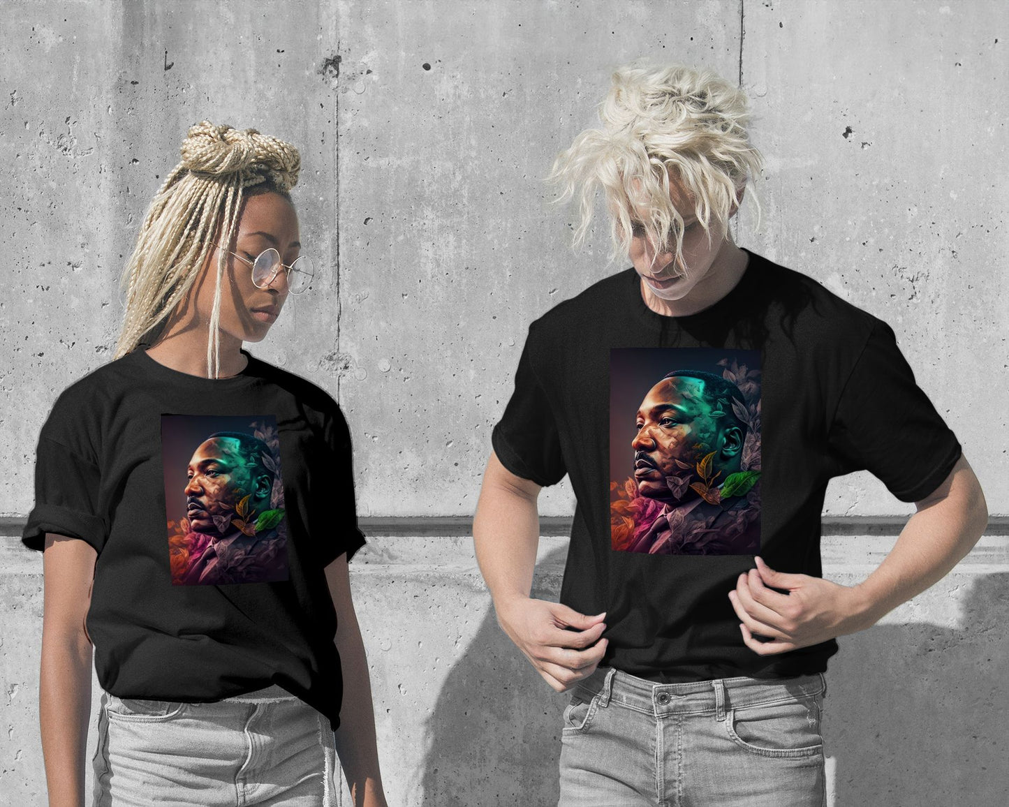 T-Shirt-Martin Luther King Portrait - @WpapArtist-wow.fan