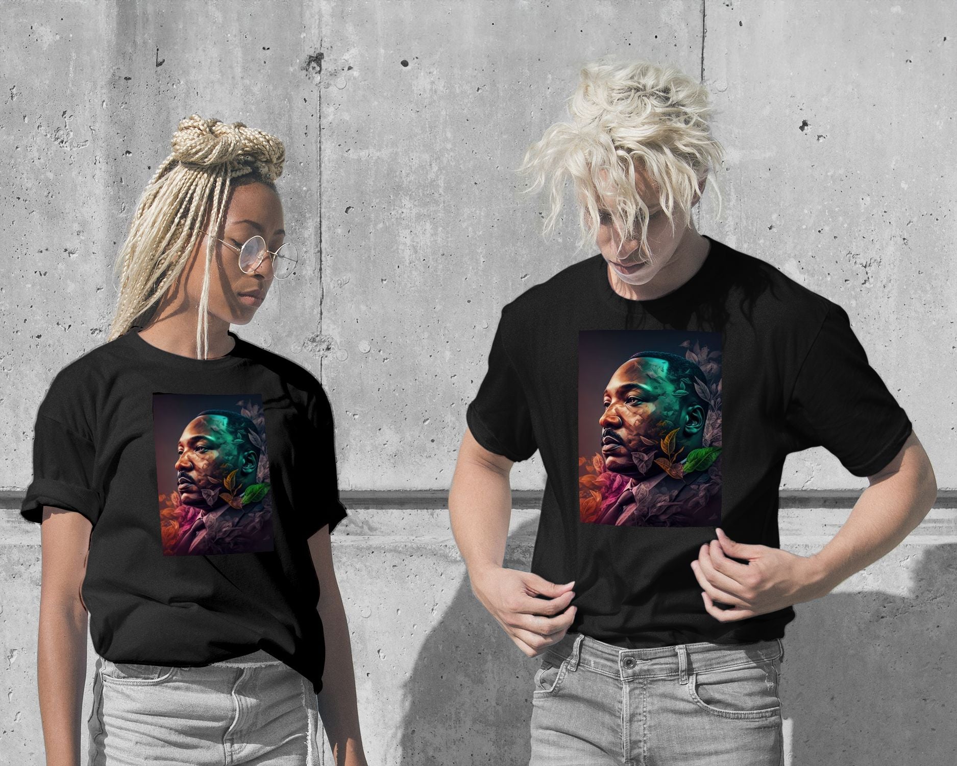 T-Shirt-Martin Luther King Portrait - @WpapArtist-wow.fan