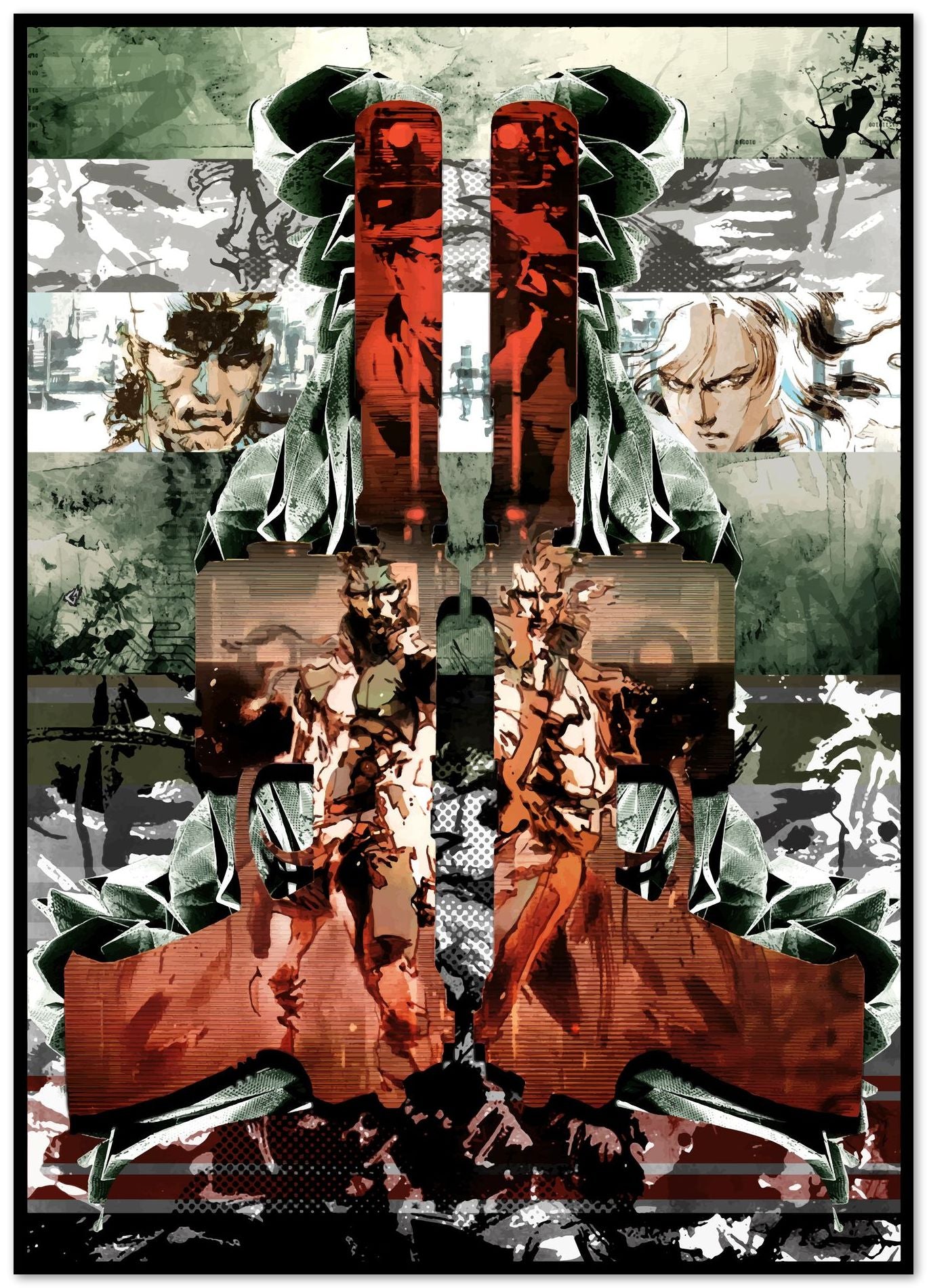 metal gear solid cover art Metal Gear Solid 2 sons of Liberty abstract coverart - @SyanArt
