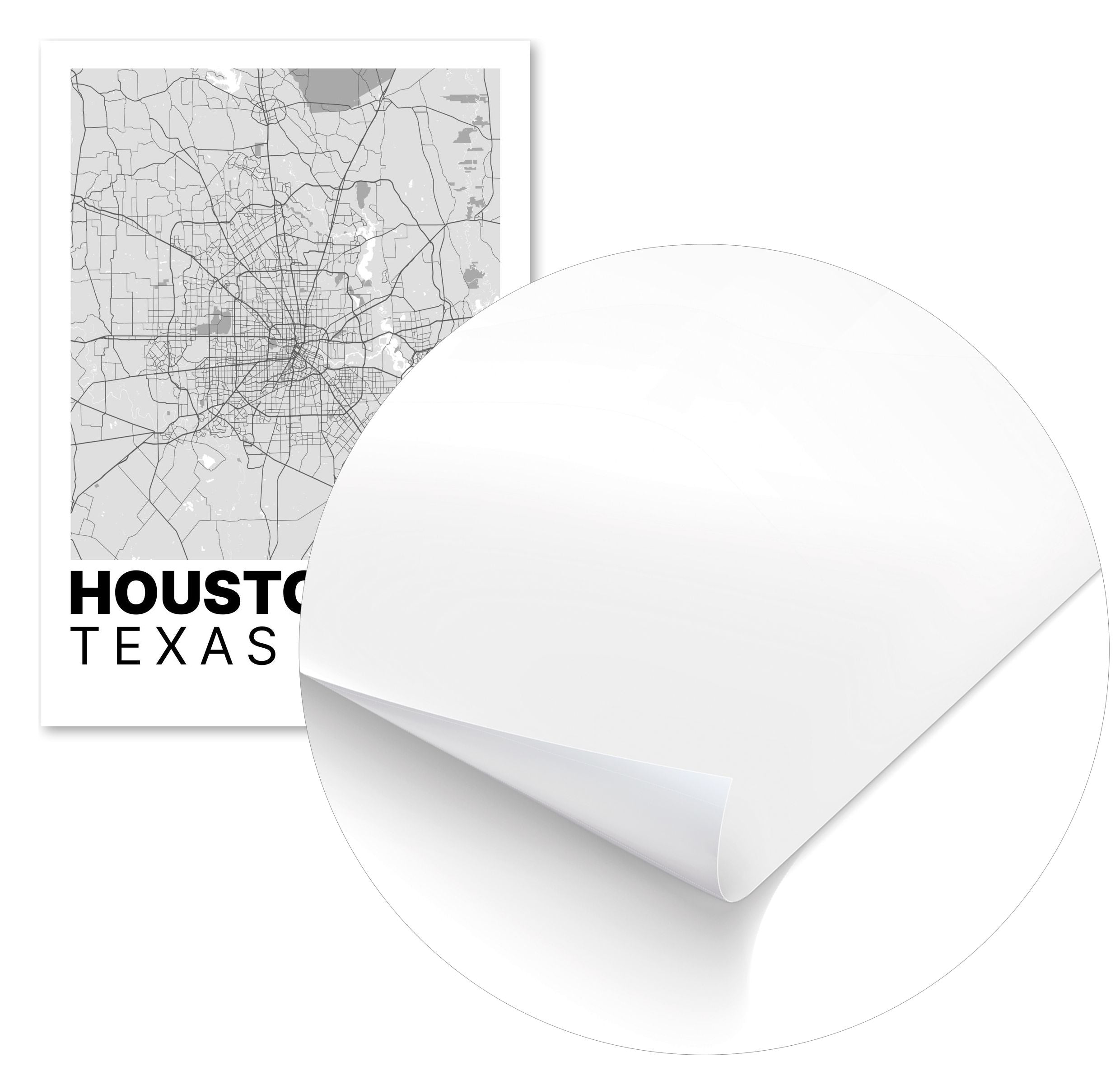 Minimalist Houston Map - @VickyHanggara - Buy illustrations and ...