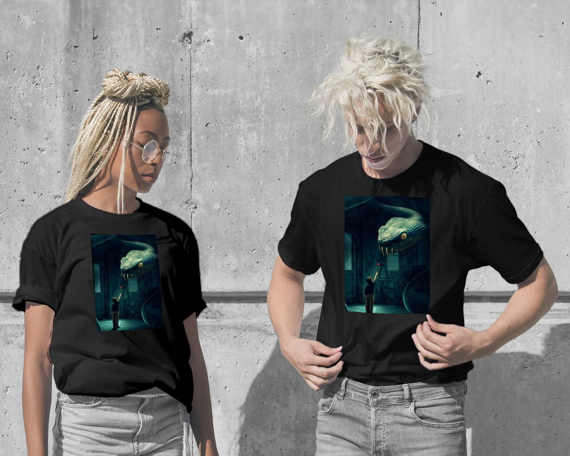 T-Shirt-monster snake - @AzlanXavier-wow.fan