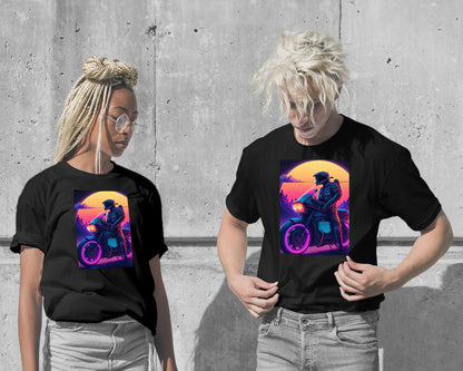 T-Shirt-Motorcycle Retro Synthwave 7 - @NotoCreative-wow.fan
