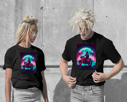 T-Shirt-Motorcycle Retro Synthwave - @NotoCreative-wow.fan