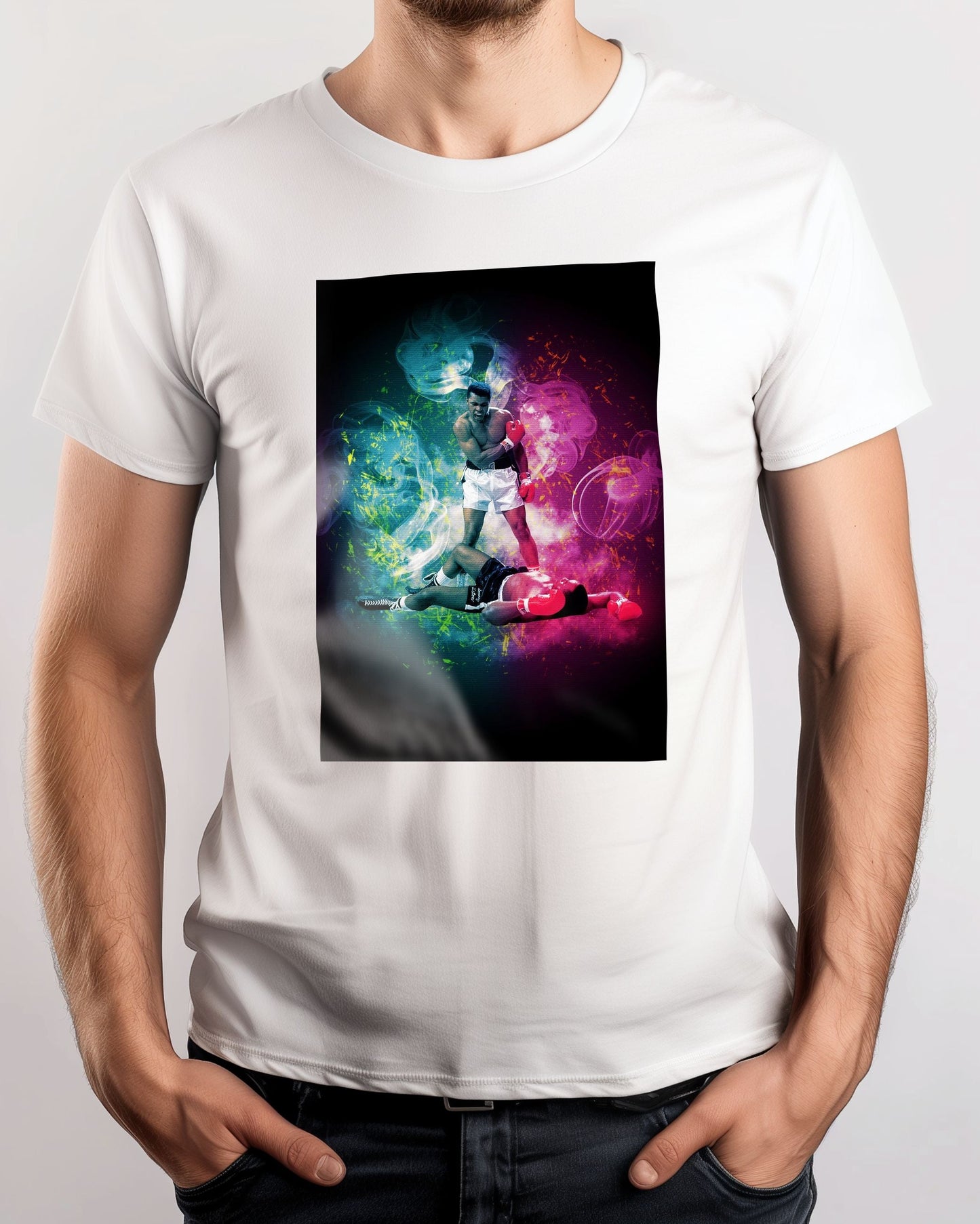 Tee muhammad ali vs cassius clay in digital art - @Baracca