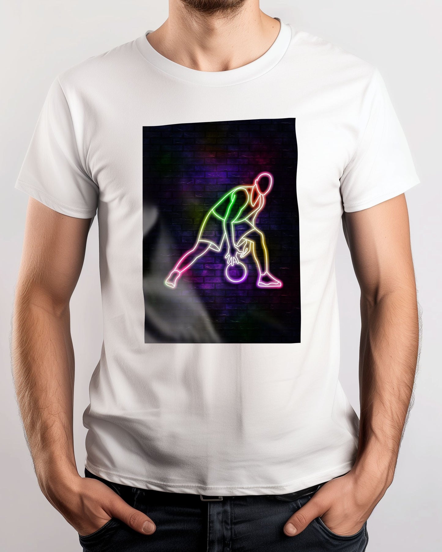Tee neon basketball art11 - @izmo