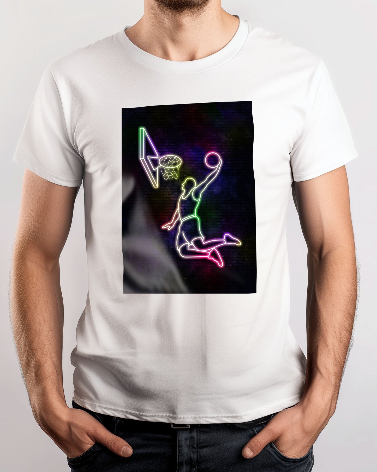 Tee neon basketball art12 - @izmo