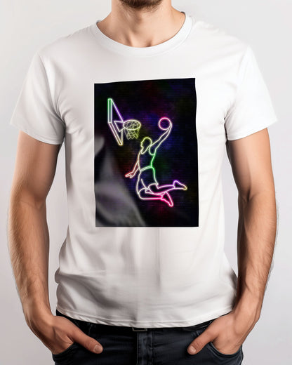 Tee neon basketball art12 - @izmo