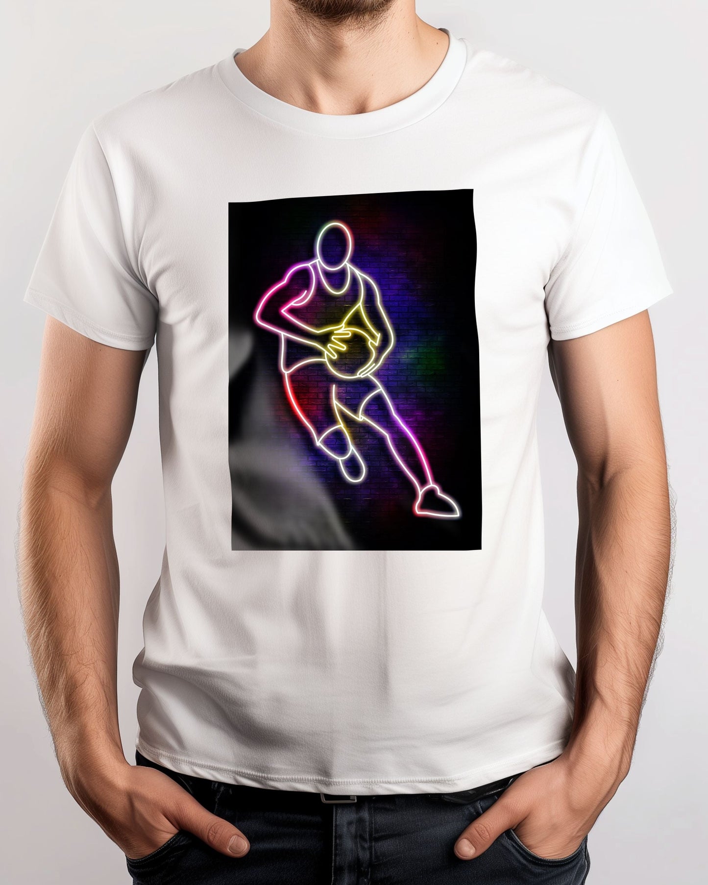 Tee neon basketball art14 - @izmo