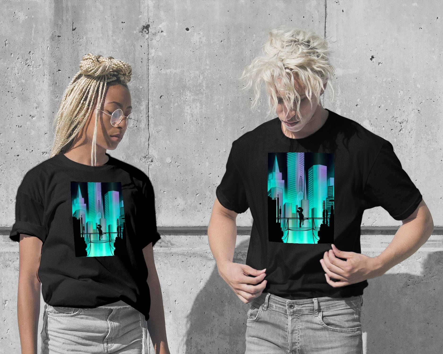 T-Shirt-Neon city - @elzart-wow.fan