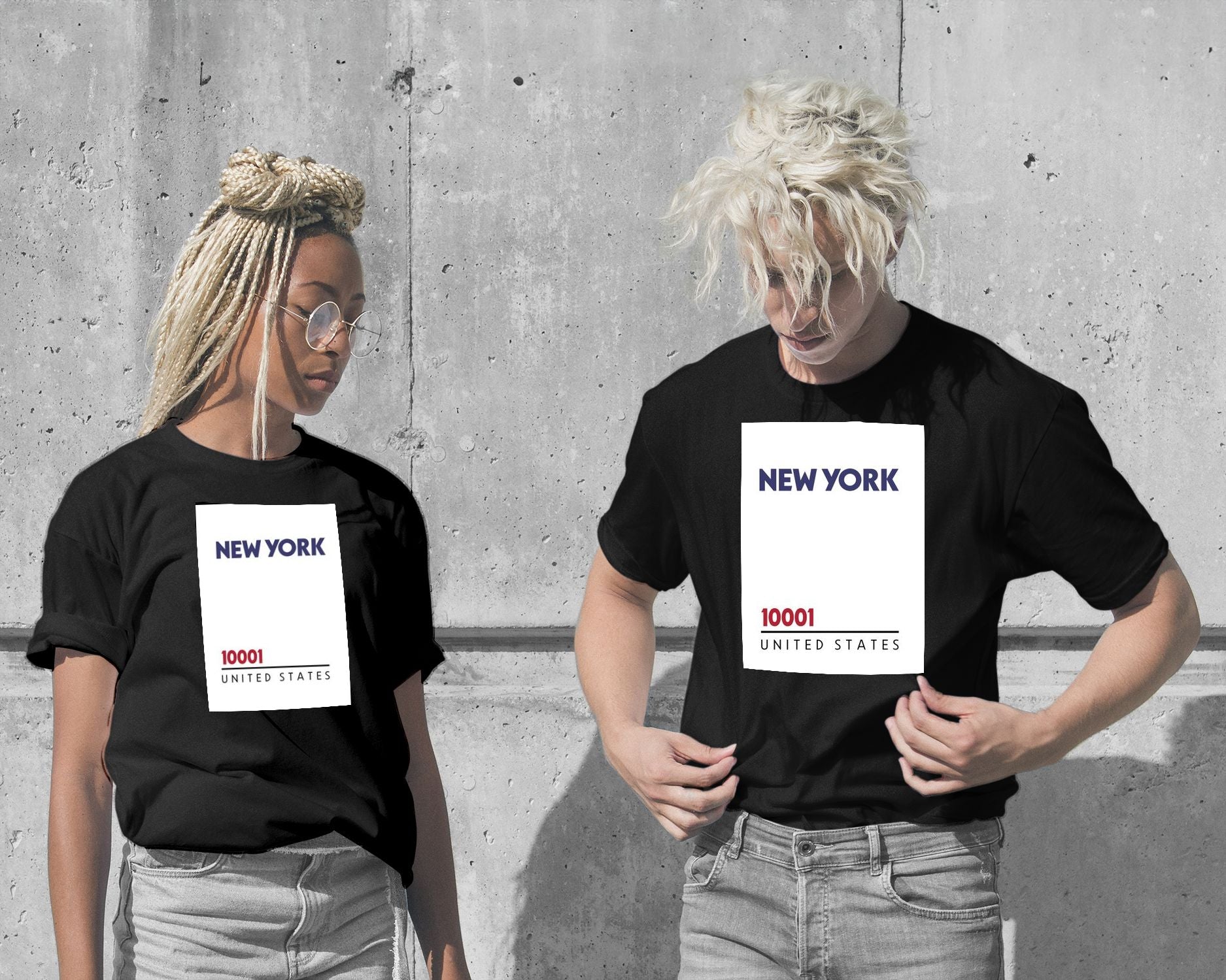 T-Shirt-New York 10001 Postal Code - @VickyHanggara-wow.fan