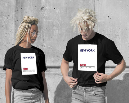 T-Shirt-New York 10001 Postal Code - @VickyHanggara-wow.fan
