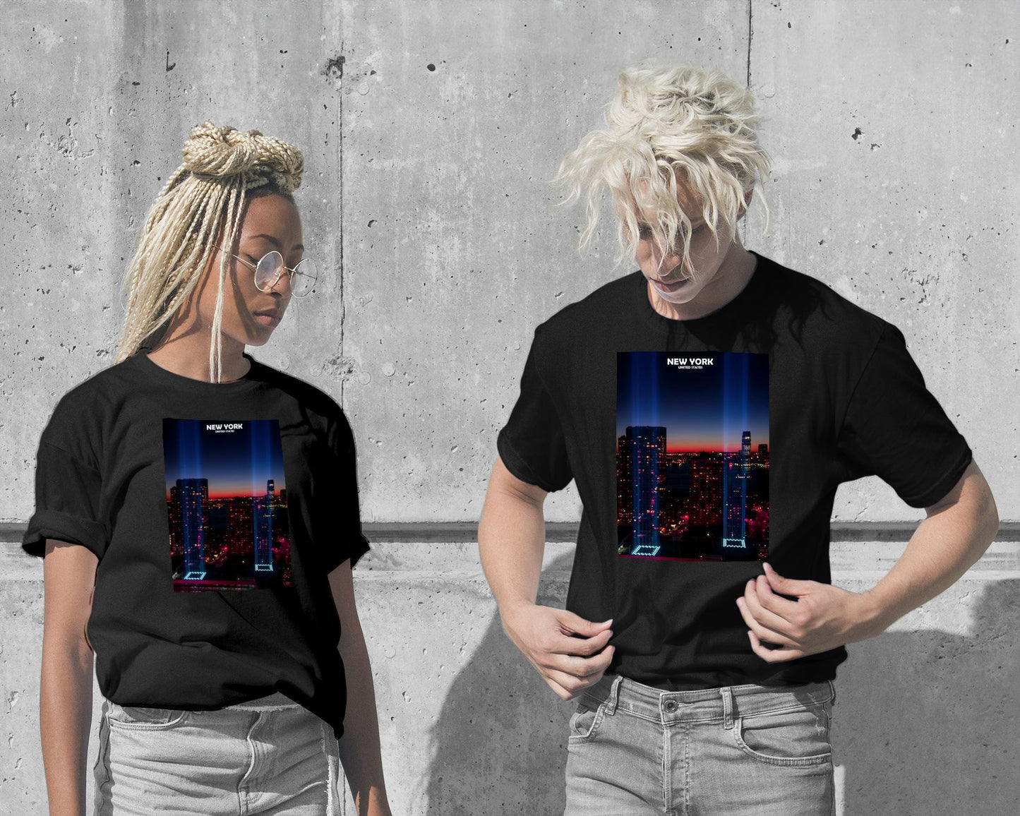 T-Shirt-New York city night light - @Sonni-wow.fan