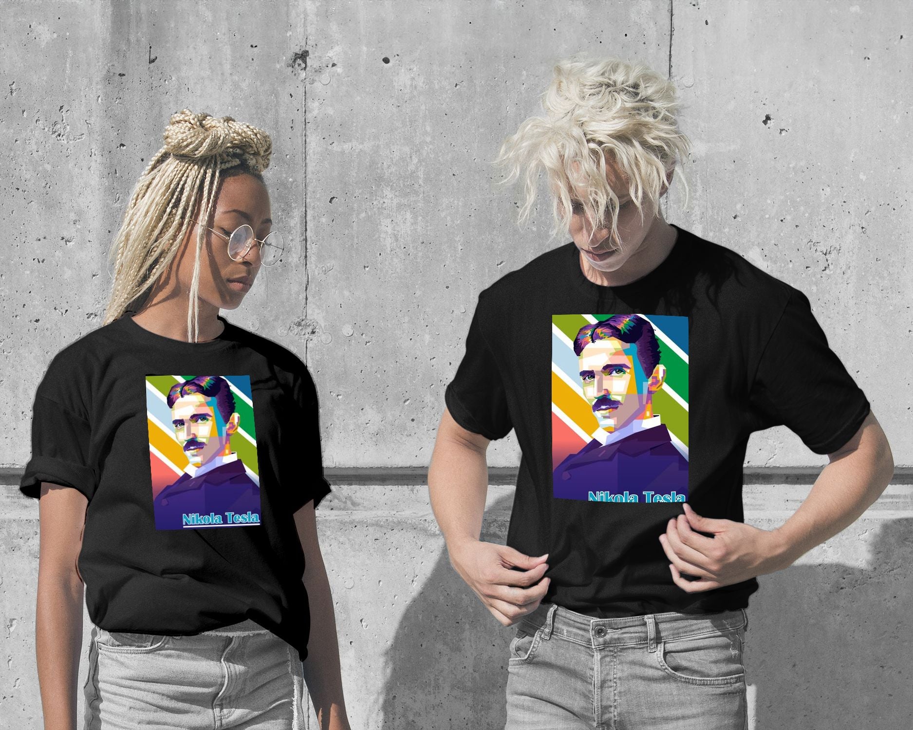 T-Shirt-Nicola Tesla Pop Art - @WpapArtist-wow.fan