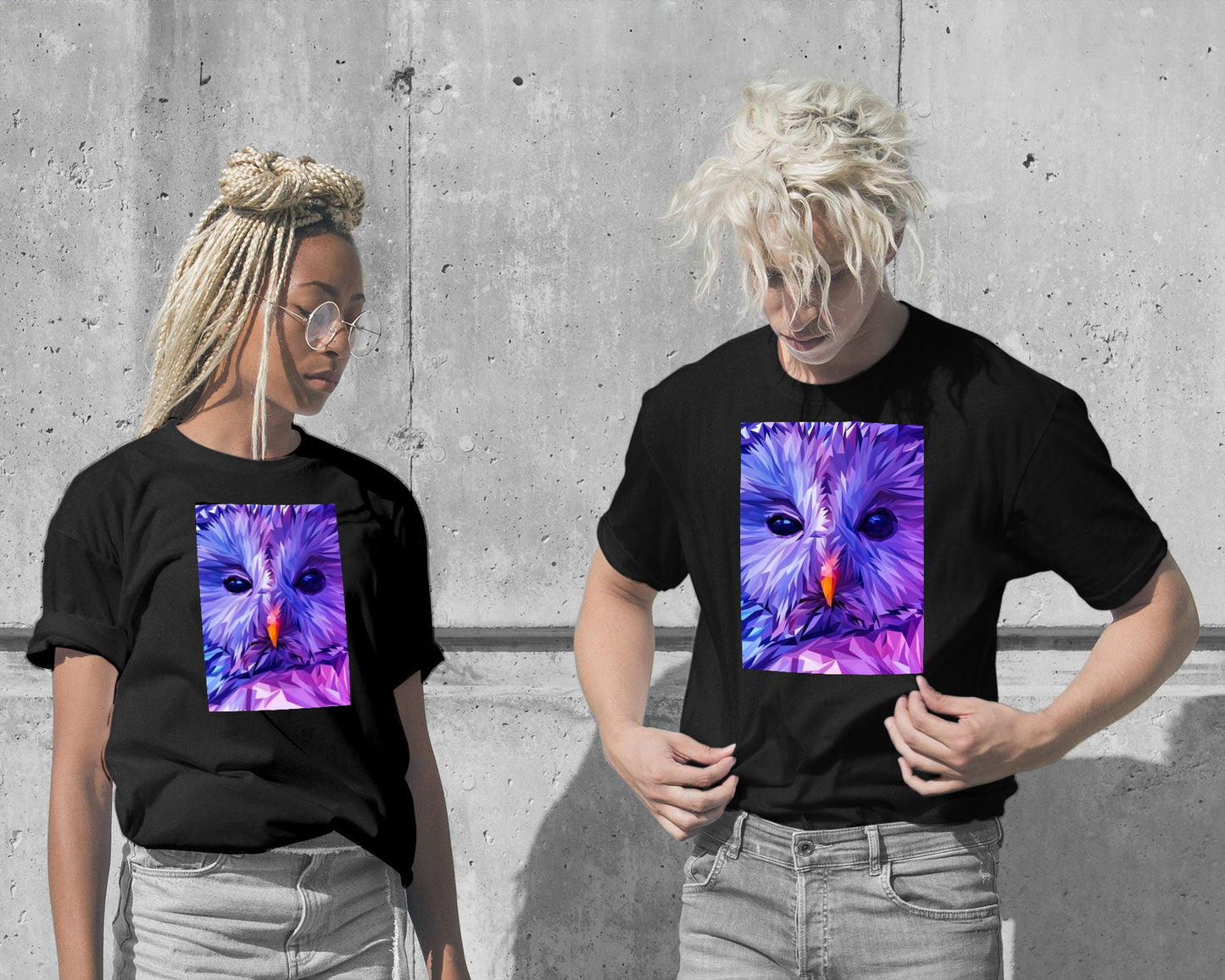 T-Shirt-Owl Face Purple - @Windriani-wow.fan