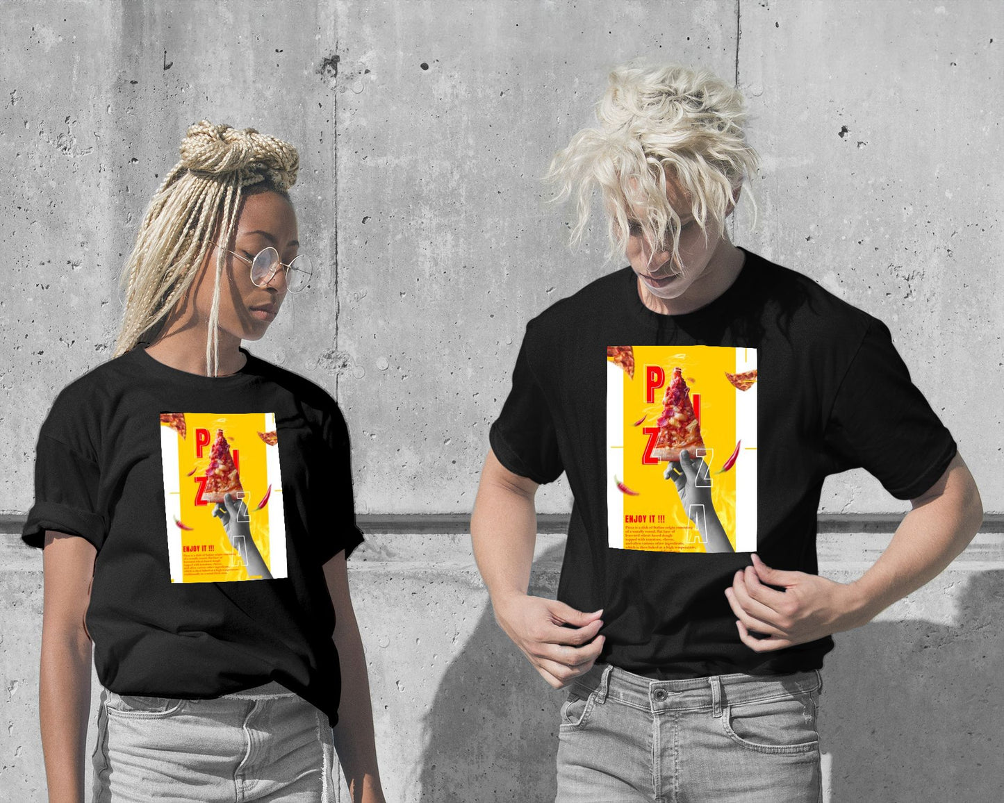 T-Shirt-Pizza Hot Kitchen - @ColorizeStudio-wow.fan